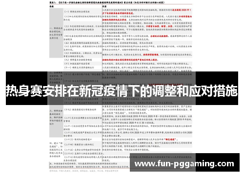 热身赛安排在新冠疫情下的调整和应对措施 热身赛安排在新冠疫情下的调整和应对措施