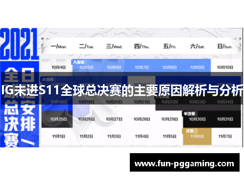 IG未进S11全球总决赛的主要原因解析与分析